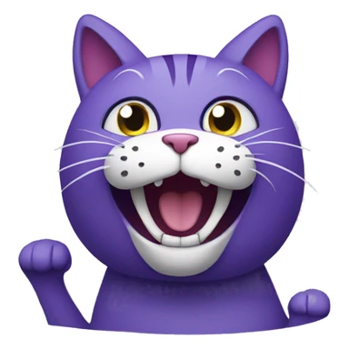 purple Cat singing sticker