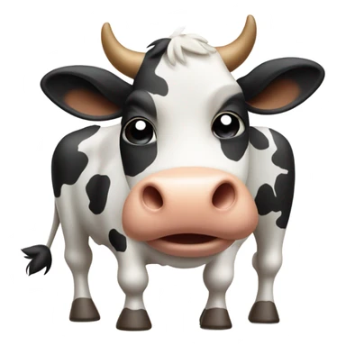 cow sticking up middle finger sticker