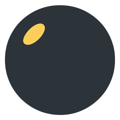 squash ball simple colored icon sticker