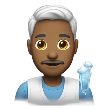 Haz un cuenco blanco con hielo sticker