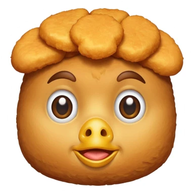 Make my face in a chicken nugget  sticker