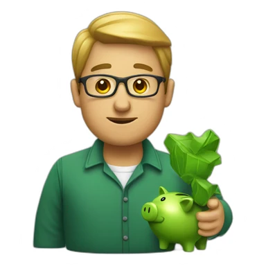 green piggybank trader sticker