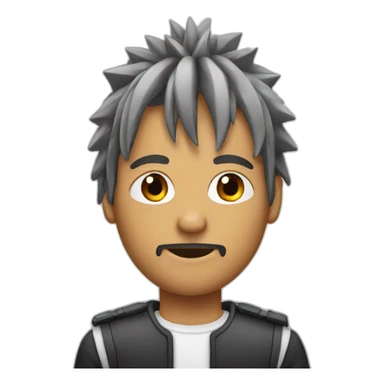 Man with spiked long mullet sticker