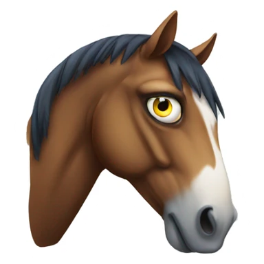 Horse with evil eye sticker