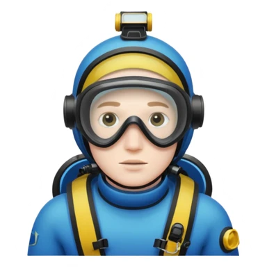 Underwater man sticker