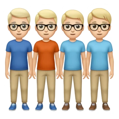 Group of 4 vibe coders, all male and white skinned  sticker