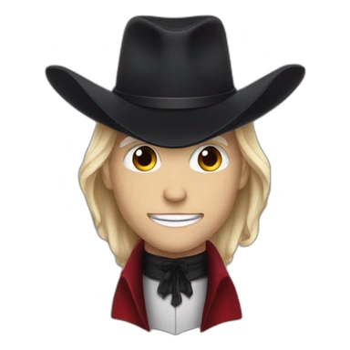Dracula romantic with cowboy hat sticker