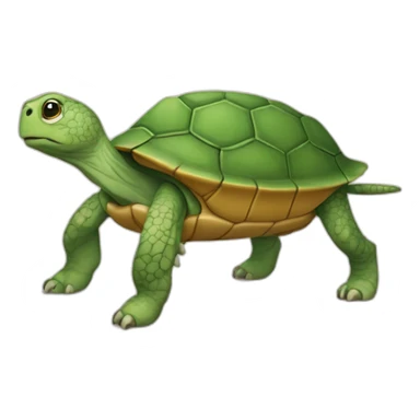 une tortue sur un chien sticker
