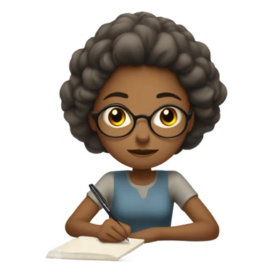 girl studying for finals  sticker