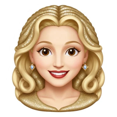 Madonna wearing glitter hair  sticker