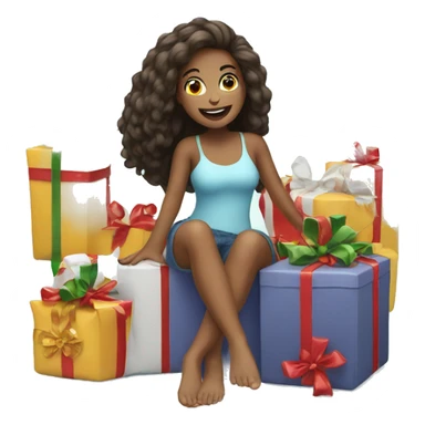 A girl is happy to go holiday sticker