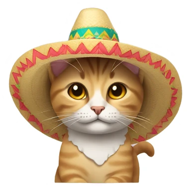cat wearing a sombrero  sticker