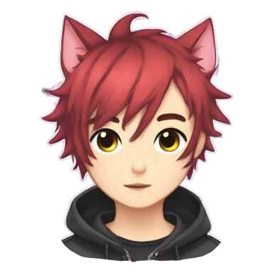 Cute Edgy Attractive Gorgeous Kawaii Anime Punk Catboy sticker