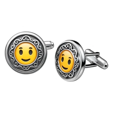 cufflink with no smiley sticker