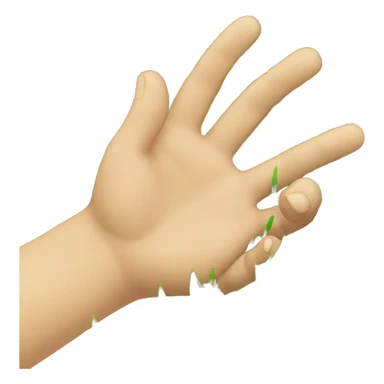 hand touching grass sticker