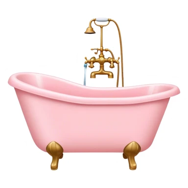 Light pink bath tub  sticker