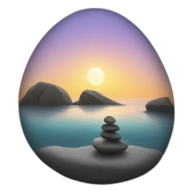 Meditation pebble sticker