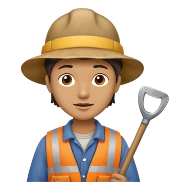Field Digger with Shovel from Archaeology Team sticker