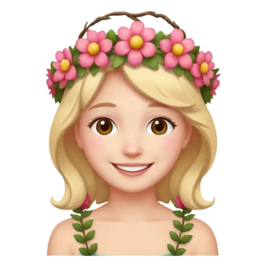 flower-bearing person sticker