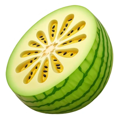 The bitter melon was cut from the front. sticker