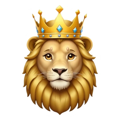 Lion wearing crown sticker