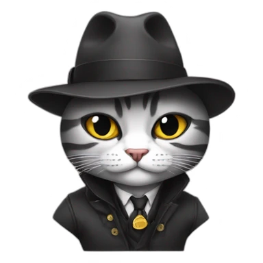 the gangster cat sticker