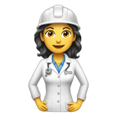 Chica ingeniera de montes piel clara sticker