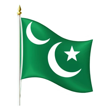 Small pti flag with moon and star make one for chat sticker
