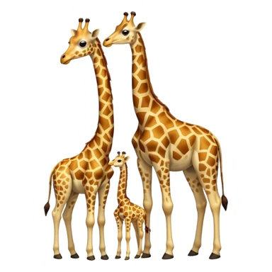 High resolution giraffe with its baby sticker