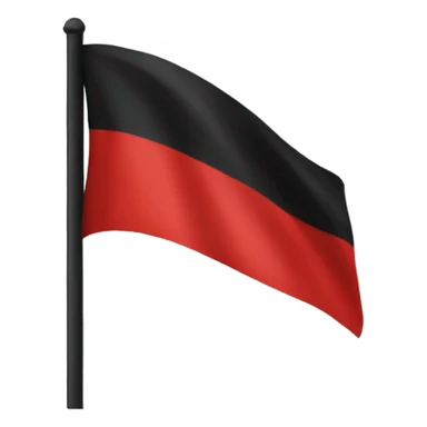 Waves black and red flag with a medium yellow circle in the middle  sticker