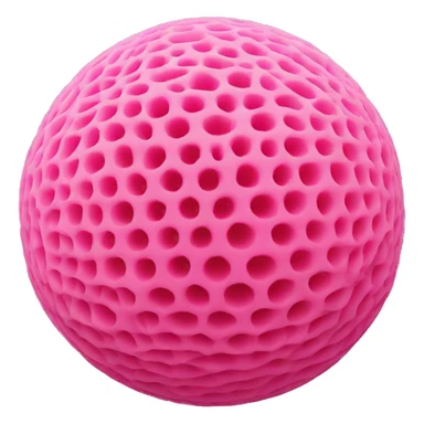 pink spherical mesh sponge sticker