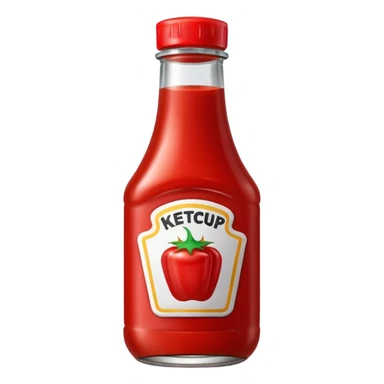Glass Bottle of ketchup sticker