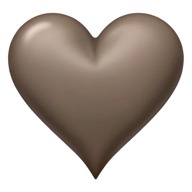 Grayish brown heart sticker