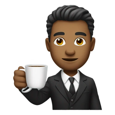 Gangster with coffee sticker