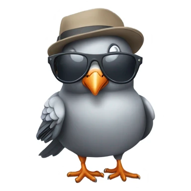 pigeon with sunglasses  sticker