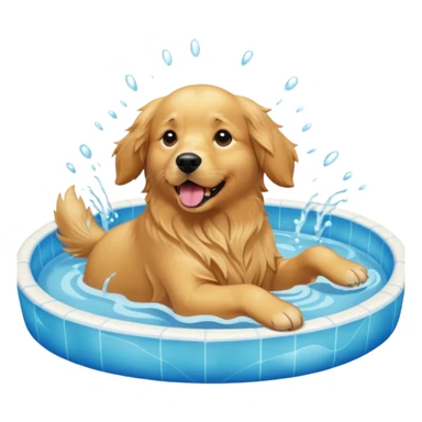 Fay dog in a big pool sticker