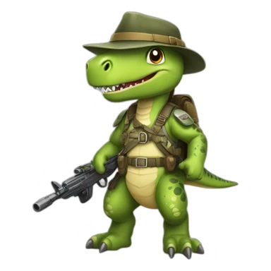 dinosaure chasseur sticker