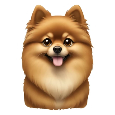 The pomeranian is brown beige in color  sticker