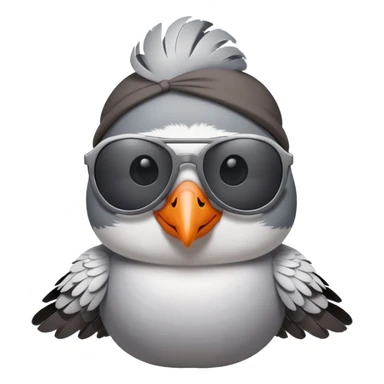 una paloma cool con lentes de sol sticker