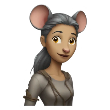 rat woman sticker