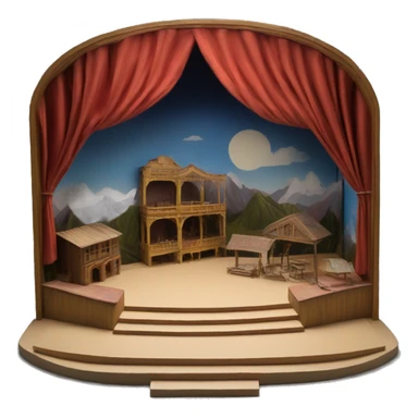 scenography scenic maquette model theatre sticker