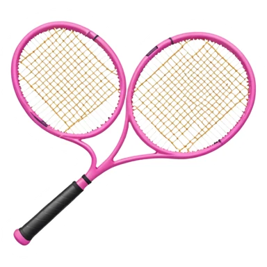 Pink tennis racket sticker