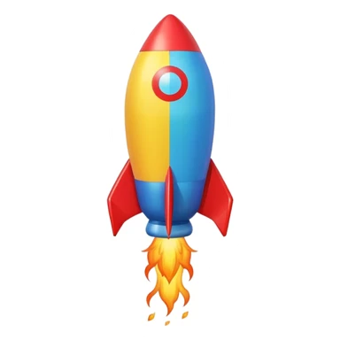 rocket shaped flying balloons sticker