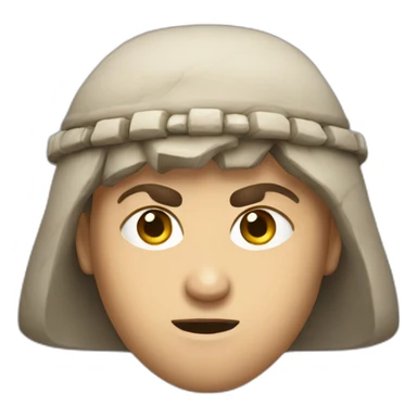 angry young caucasian ancient israelite man sticker