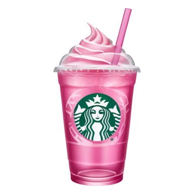 pink drink from star bucks that has the logo no whip cream sticker