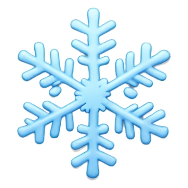 Pastel blue snowflake sticker