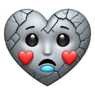 Kırılmış kalp üzgün emoji sticker