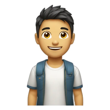 Niño de 5 años rubio sonriendo, pelo corto sticker