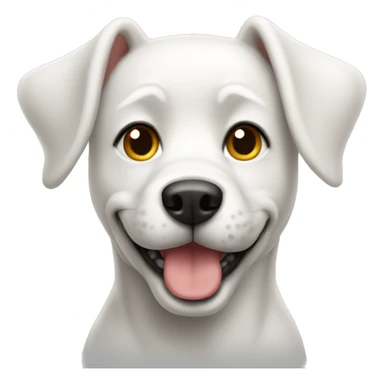 Dog white bday sticker