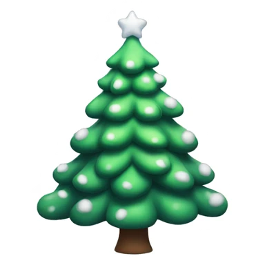 cute christmas tree with snow on it sticker